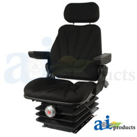 A & I PRODUCTS Seat, F10 Series, Mechanical Suspension / Armrest / Headrest / Black Cloth 22" x20.5" x20" A-F10M240